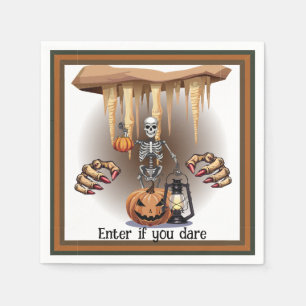 Halloween Skeleton Trick oder Behandlung Serviette