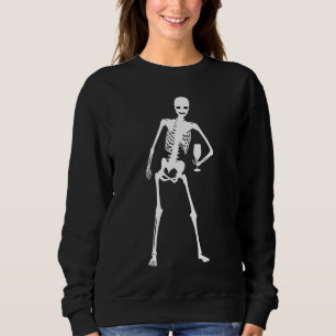 halloween skeleton weinglas gruselig lustig sweatshirt