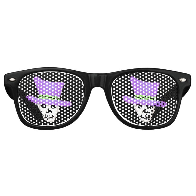 Halloween Skeleton Whimsy Party Sunglass Shades Partybrille (Vorderseite)