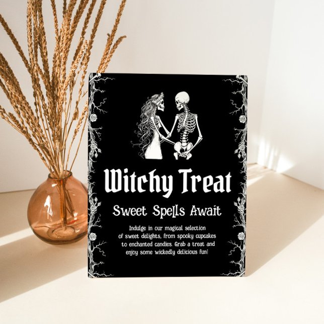 Halloween Skeleton Witchy Leckerei Süßigkeiten sig Sockelschild (Von Creator hochgeladen)