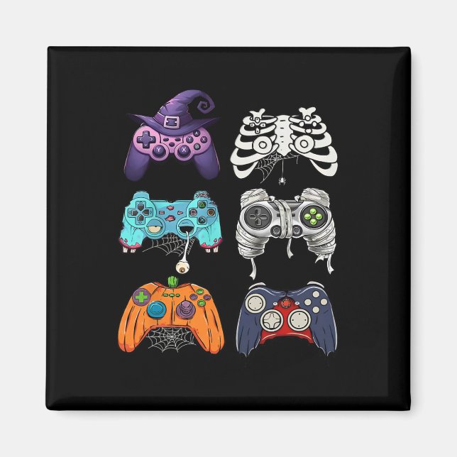 Halloween Skeleton Zombie Gaming Controller Mummy Magnet (Vorne)