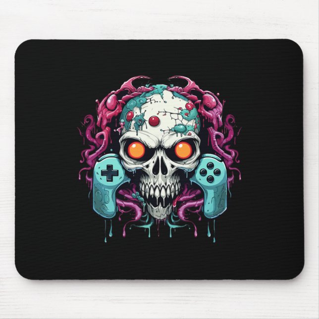 Halloween Skeleton Zombie Gaming Controller Mummy Mousepad (Vorne)