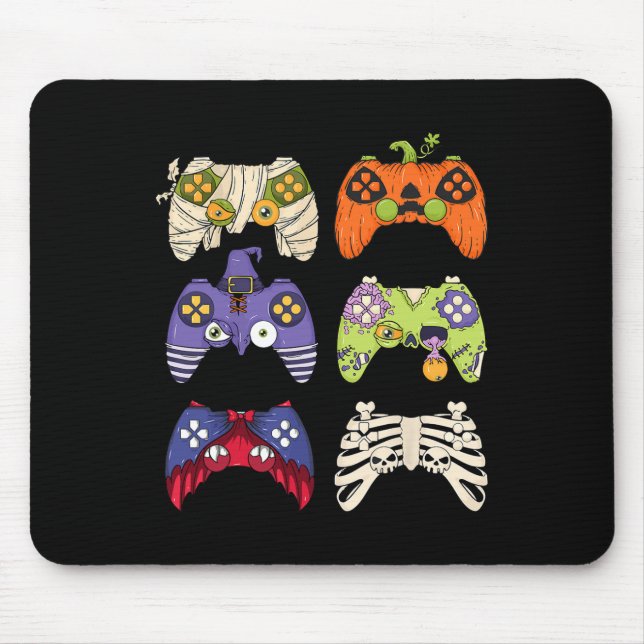 Halloween Skeleton Zombie Gaming Controller Mummy Mousepad (Vorne)
