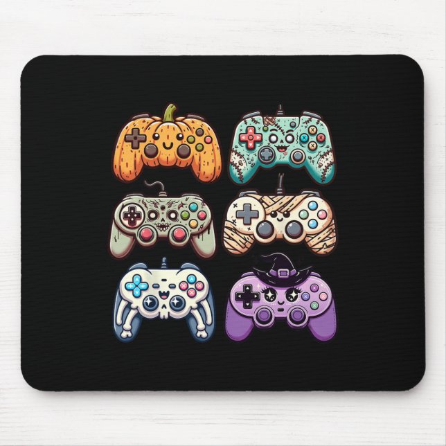 Halloween Skeleton Zombie Gaming Controller Mummy Mousepad (Vorne)