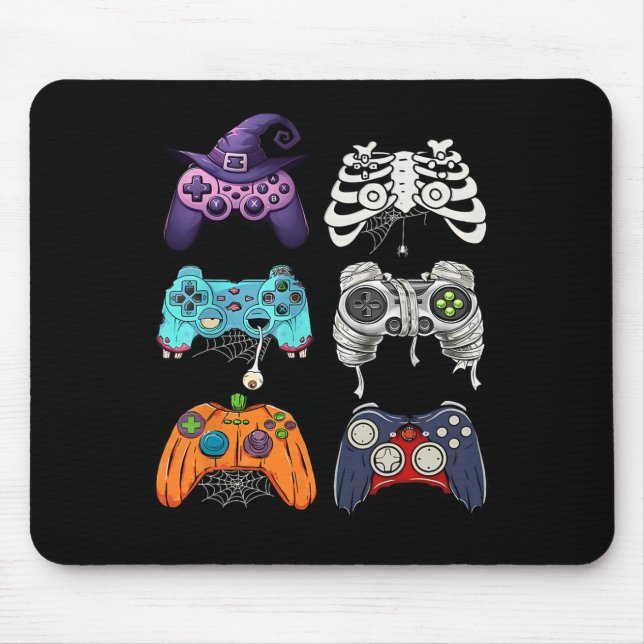 Halloween Skeleton Zombie Gaming Controller Mummy Mousepad (Vorne)