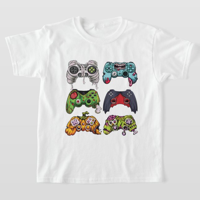 Halloween Skeleton Zombie Gaming Controller Mummy T-Shirt (Ablage )