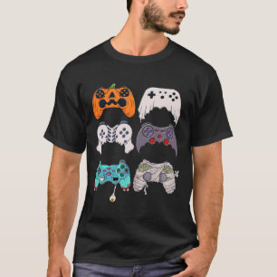 Halloween Skeleton Zombie Gaming Controller Mummy T-Shirt