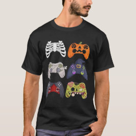 Halloween Skeleton Zombie Gaming Controller Mummy T-Shirt