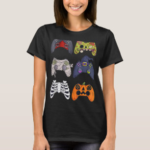 Halloween Skeleton Zombie Gaming Controller Mummy T-Shirt
