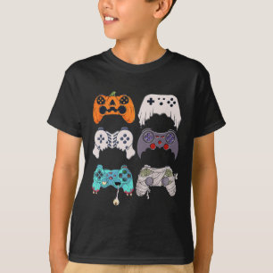 Halloween Skeleton Zombie Gaming Controller Mummy T-Shirt