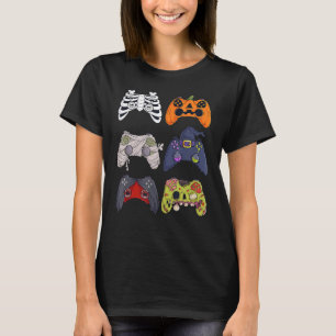 Halloween Skeleton Zombie Gaming Controller Mummy T-Shirt