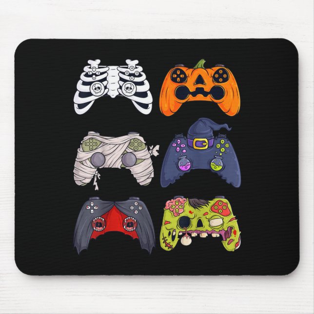 Halloween Skeleton Zombie Gaming Controllers Mummy Mousepad (Vorne)