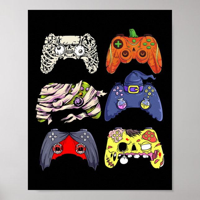 Halloween Skeleton Zombie Hexen Controller Mummy B Poster (Vorne)