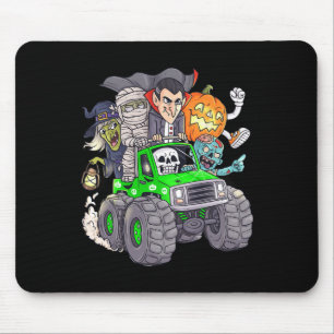 Halloween Skeleton Zombie Monster Truck Vampire Bo Mousepad