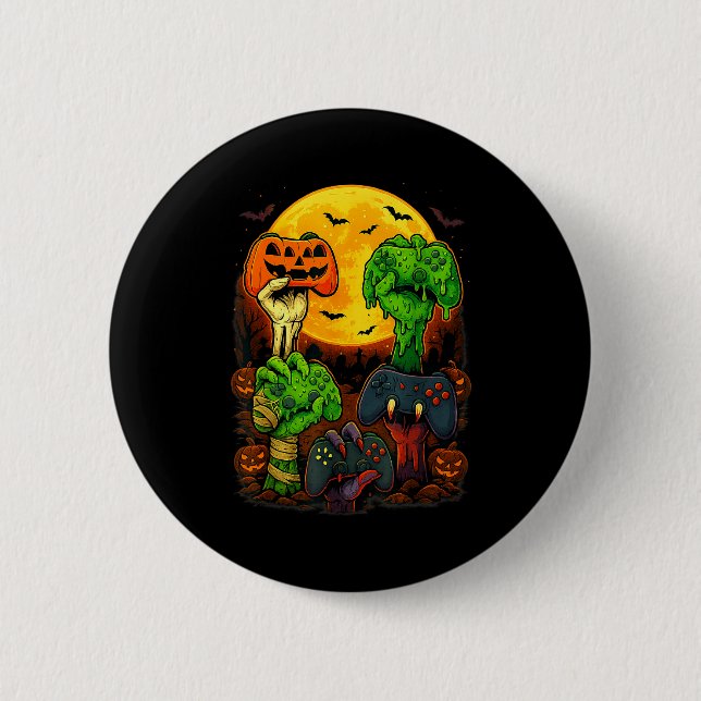 Halloween Skeleton Zombie Mummy Gaming Controller  Button (Vorderseite)