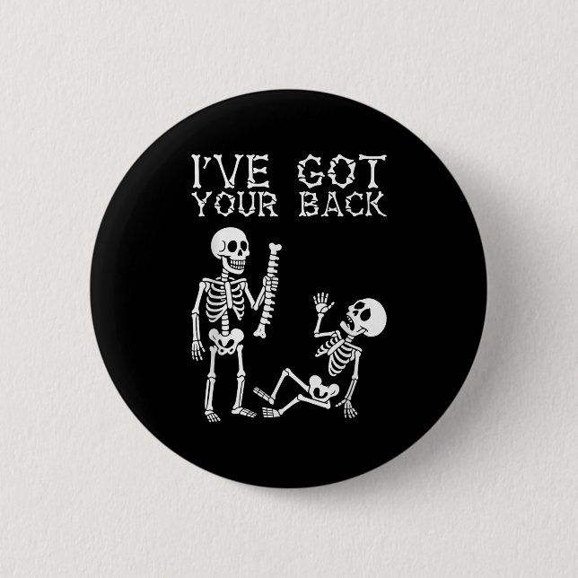 Halloween Skeletons Ive Got Your Back Costume Men  Button (Vorderseite)