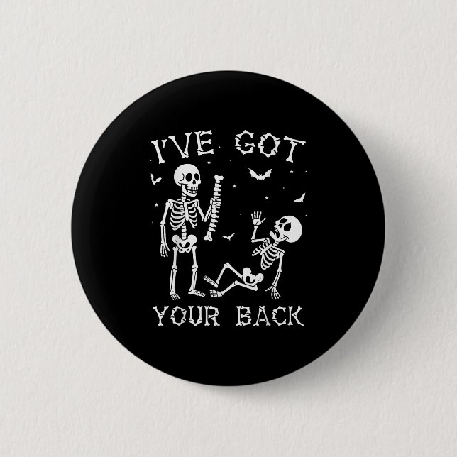 Halloween Skeletons Ive Got Your Back Costume Men  Button (Vorderseite)