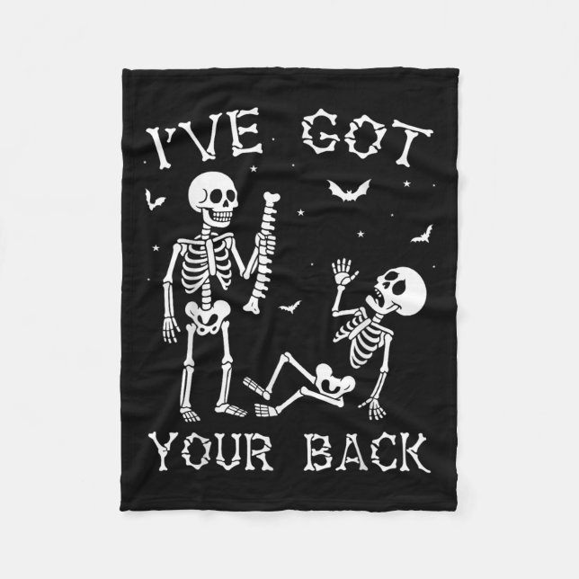 Halloween Skeletons Ive Got Your Back Costume Men  Fleecedecke (Vorderseite)