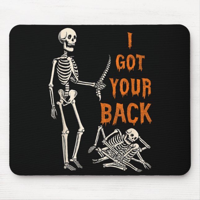 Halloween Skeletons Ive Got Your Back Costume Men  Mousepad (Vorne)