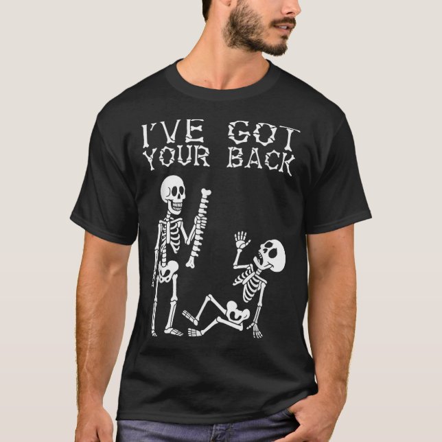 Halloween Skeletons Ive Got Your Back Costume Men  T-Shirt (Vorderseite)