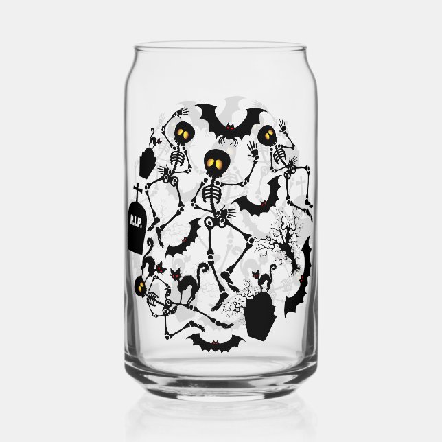 Halloween Skeletons Macabre Dance Dosenglas (Vorderseite)