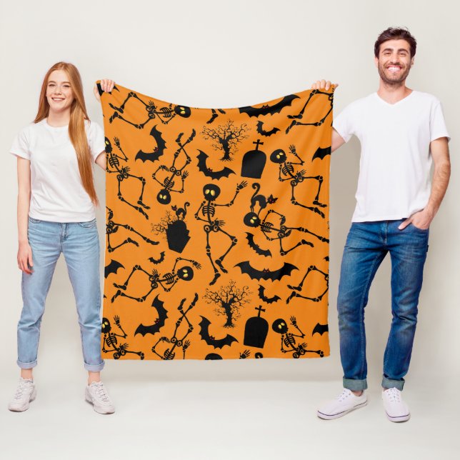 Halloween Skeletons Macabre Dance Fleecedecke (Beispiel)