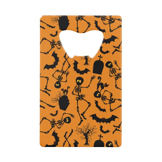 Halloween Skeletons Macabre Dance Geldbeutel Flaschenöffner (Vorderseite)