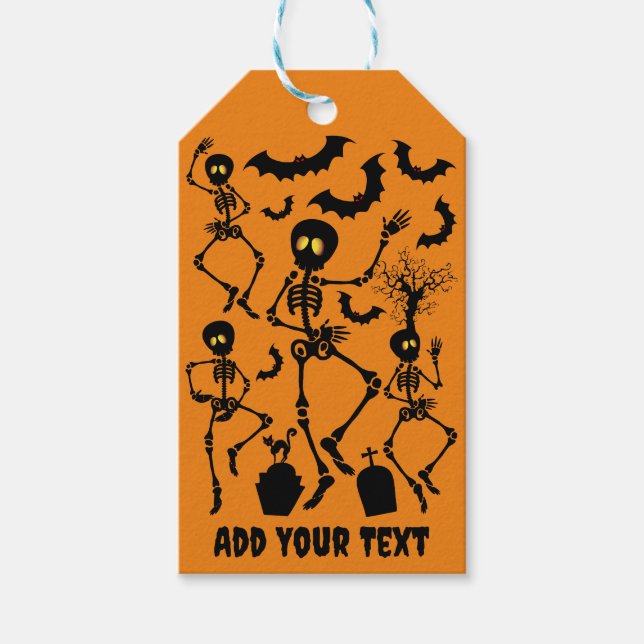 Halloween Skeletons Macabre Dance Geschenkanhänger (Vorderseite)