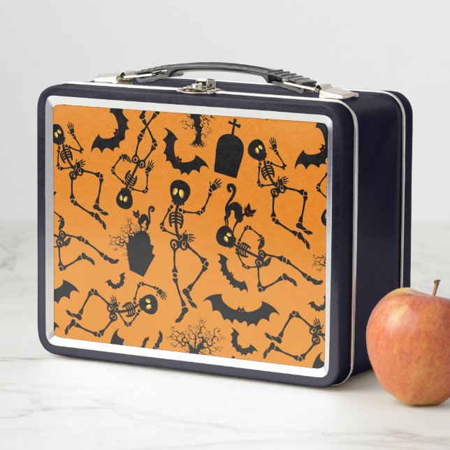 Halloween Skeletons Macabre Dance Metall Brotdose (Beispiel)