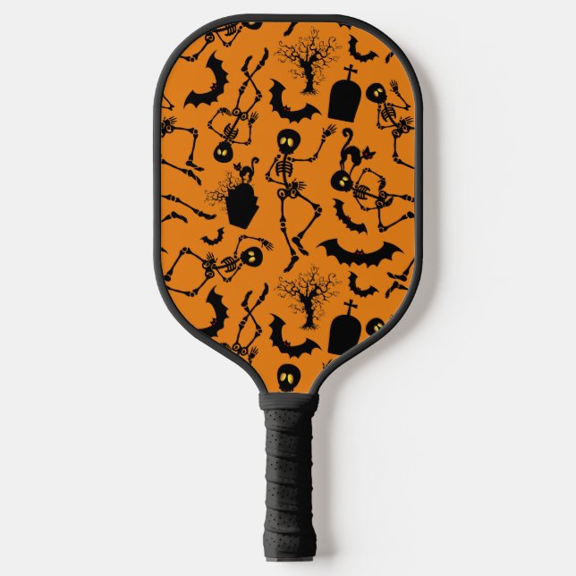 Halloween Skeletons Macabre Dance Pickleball Schläger (Vorderseite)