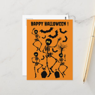 Halloween Skeletons Macabre Dance Postkarte