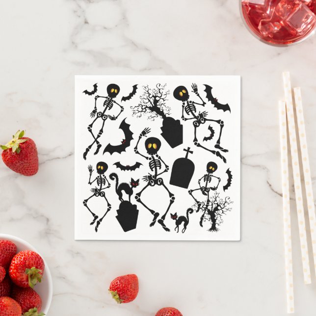 Halloween Skeletons Macabre Dance Serviette (Beispiel)
