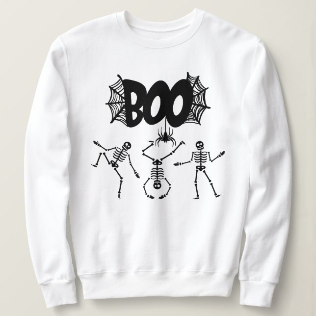 Halloween Skelett 1 Sweatshirt (Design vorne)