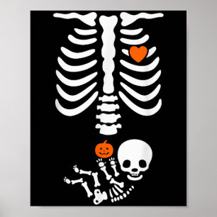 Halloween-Skelett-Baby-Rippenkäfig-schwangere-Pump Poster