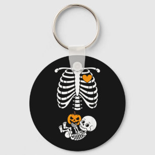 Halloween Skelett Baby Rippenkäfig Schwangerschaft Schlüsselanhänger