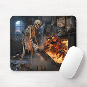 Halloween-Skelett backt Kekse Mousepad