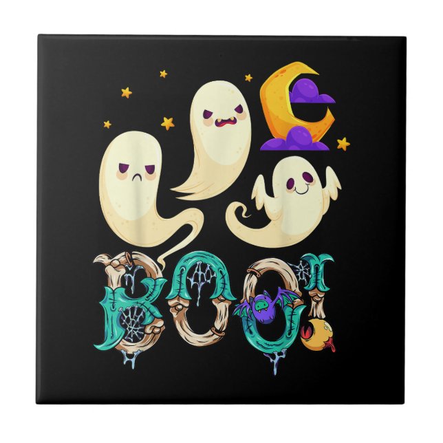 Halloween Skelett Beängstigend Gamer Boys Kids Fliese (Vorderseite)