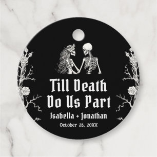 Halloween Skelett bis zum Tod tun uns Teil Hochzei Geschenkanhänger