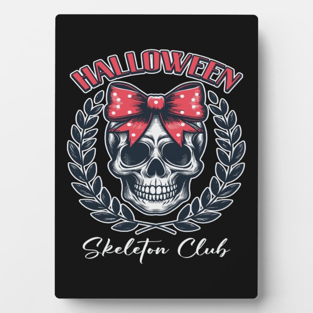 Halloween-Skelett-Club Fotoplatte (Vorderseite)