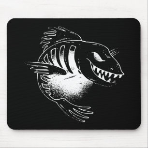 Halloween Skelett Dunkler Fisch Geschenk für Seema Mousepad