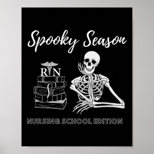 Halloween-Skelett für Krankenpfleger bei Spoo Poster