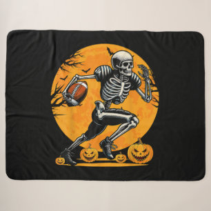 Halloween-Skelett-Fußballspieler läuft Sherpadecke