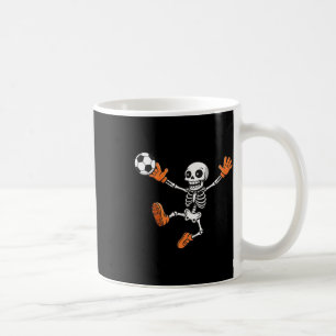 Halloween-Skelett-Fußballspieler-Sportfan-Grafik Kaffeetasse