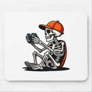 Halloween Skelett Gamer Videospiel 1 Mousepad