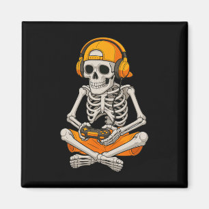 Halloween-Skelett-Gamer-Videospiel-Funny-Skelett Magnet
