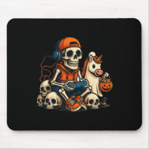 Halloween-Skelett-Gamer-Videospiel-Geist-Hallow Mousepad