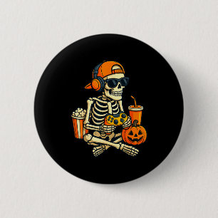 Halloween-Skelett-Gamer-Videospiel-Jungen-Männer-K Button