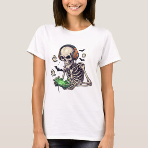 Halloween-Skelett-Gamer-Videospiel-Jungen-Männer-K T-Shirt