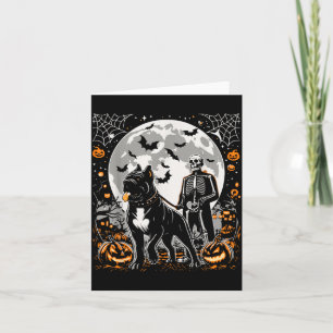 Halloween-Skelett, gehender skelettartiger Cane-Co Karte