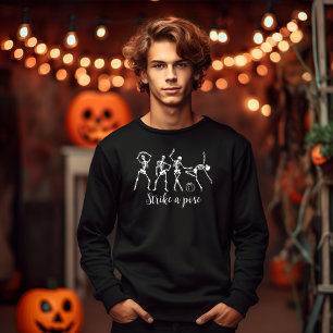 Halloween-Skelett geht zum Groove Funn Sweatshirt